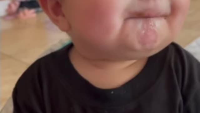 Baby Speaks First Full Sentence After Trying Chocolate For The First Time