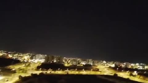 Documentation of the attempted interception of the UAV in the Hadera area.