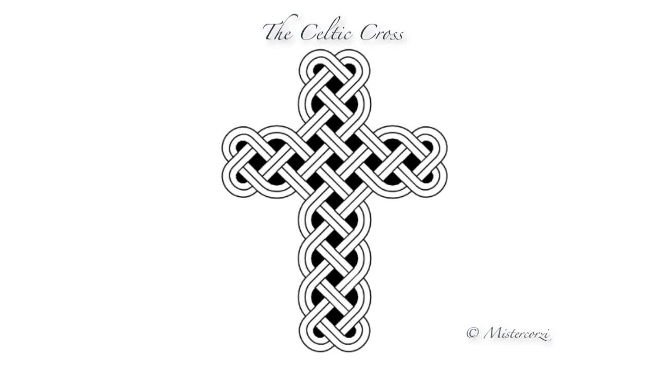 How to draw a Celtic Cross (8 easy stages)