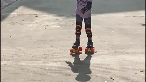 First day practice wearing Quads |Skating| Skating Girl |#rumble #rumble studio #Harshalidhankhola
