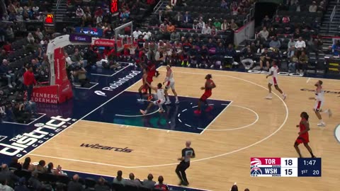 NBA - Chris Boucher runs the break and SLAMS the alley-oop 💥