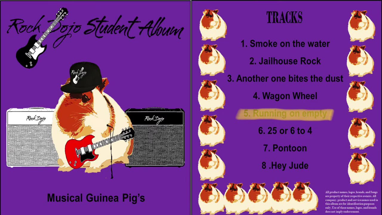 Rock Dojo Student Album #15 “Musical Guinea Pigs”: Runnin’ on empty (Jackson Browne Cover) Track 5