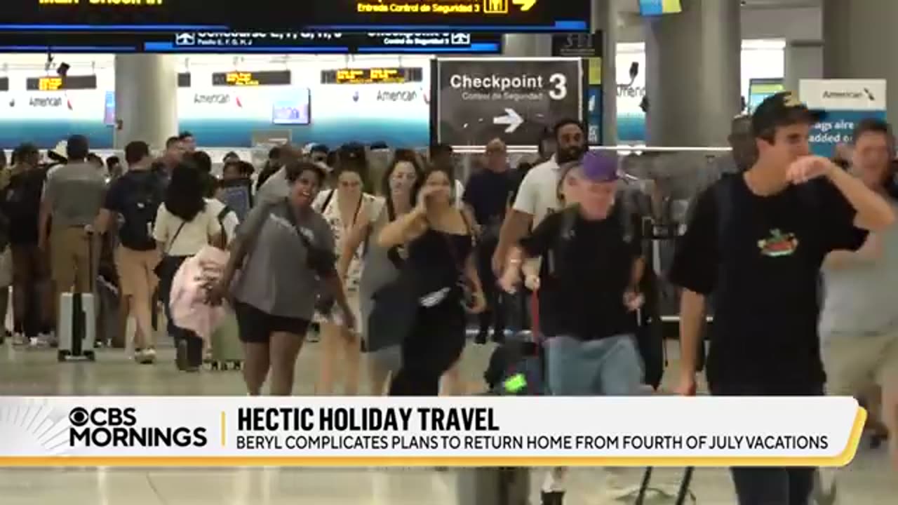 Travelers dealing with Beryl cancellations as they return from holiday weekend CBS News