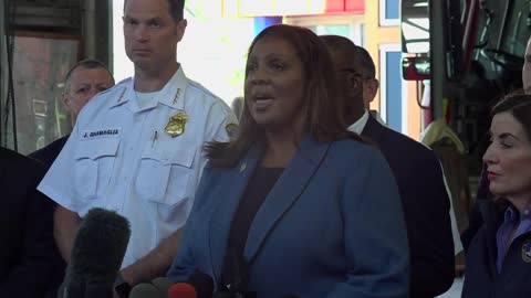 Officials hold press conference on Buffalo supermarket shooting.