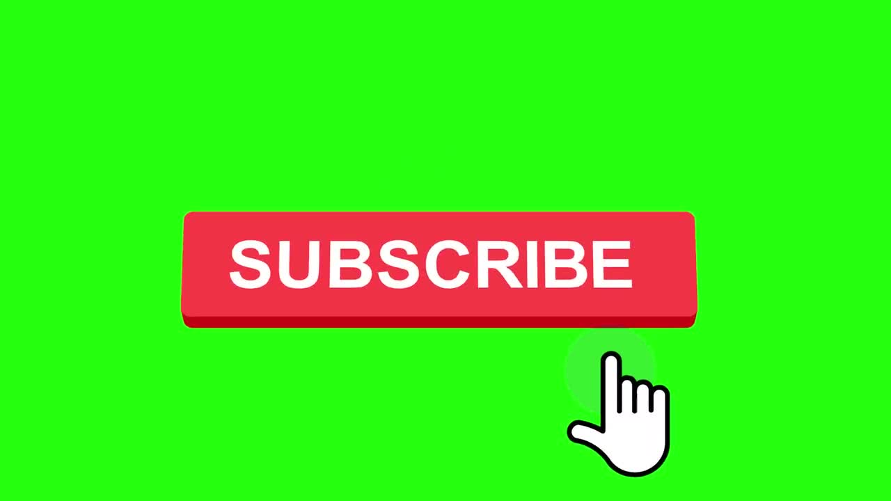 YouTube like subscribe bell icon buttons green screen _ End Screen