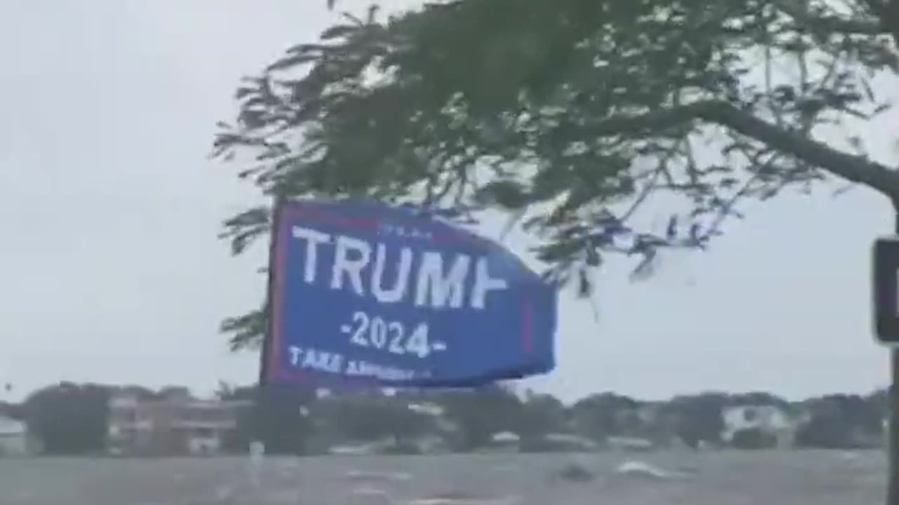 Pro-Trump boaters speed down flooded streets before Hurricane Helene makes landfall