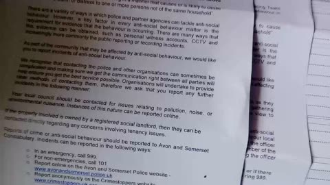 #ASBO letters asking you to report people, this is a police scam