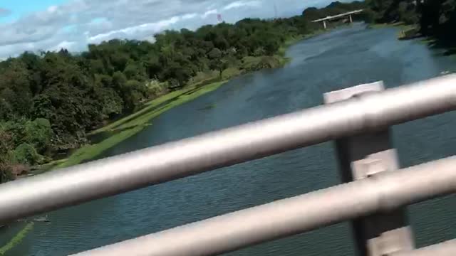 Crossing a River in Manila Philippines on a beautiful day