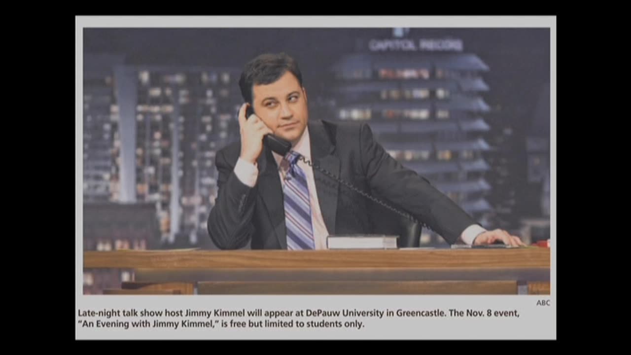 October 9, 2014 - Indy Star Previews Jimmy Kimmel DePauw Visit