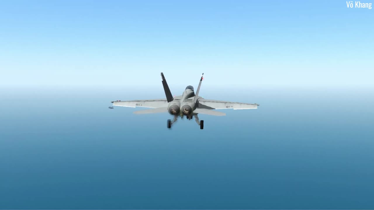 F/A-18D fighter jet lands on aircraft carrier - Lockon- Flaming Cliffs 2