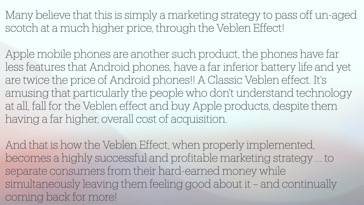 Have you heard of the Veblen Effect?