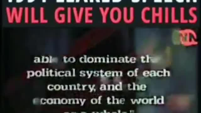 Rockefeller's 1991 LEAKED Speech will give you Chills.