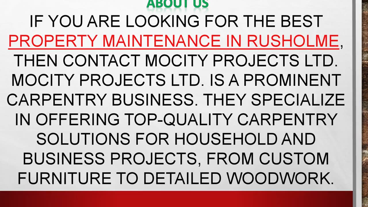 Best Property Maintenance in Rusholme