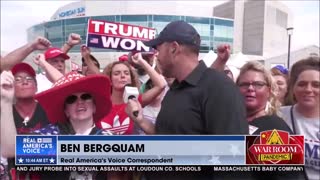 RAV's Ben Bergquam talks with super excited rally attendees