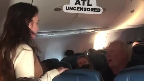 Woman spits and punches elderly man on a flight for ''not wearing a face mask''