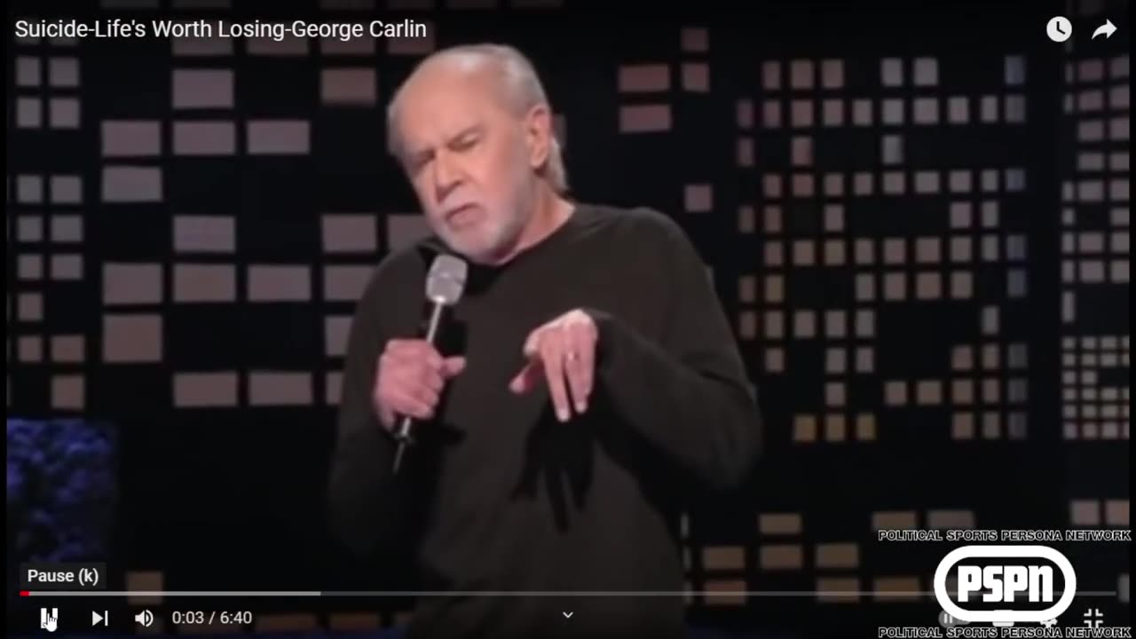 George Carlin discussing The Definitions of Suicide