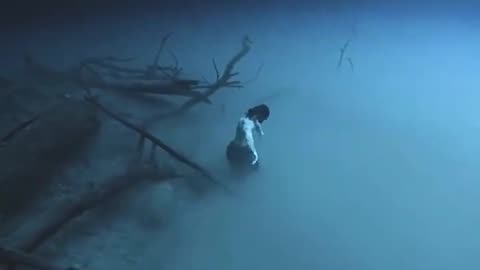 Swimming in this underwater lake