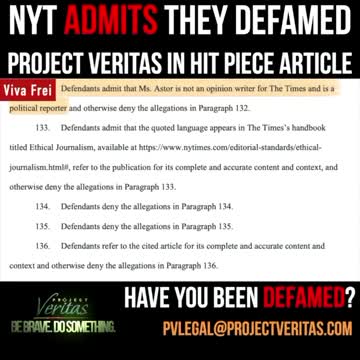 Defamation case moving FWD with NYT