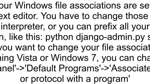 py files opens up in a text editor when run from cmd