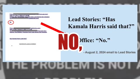 Fact Check: Kamala Harris Did NOT Say 'A Problem Is Not A Problem'