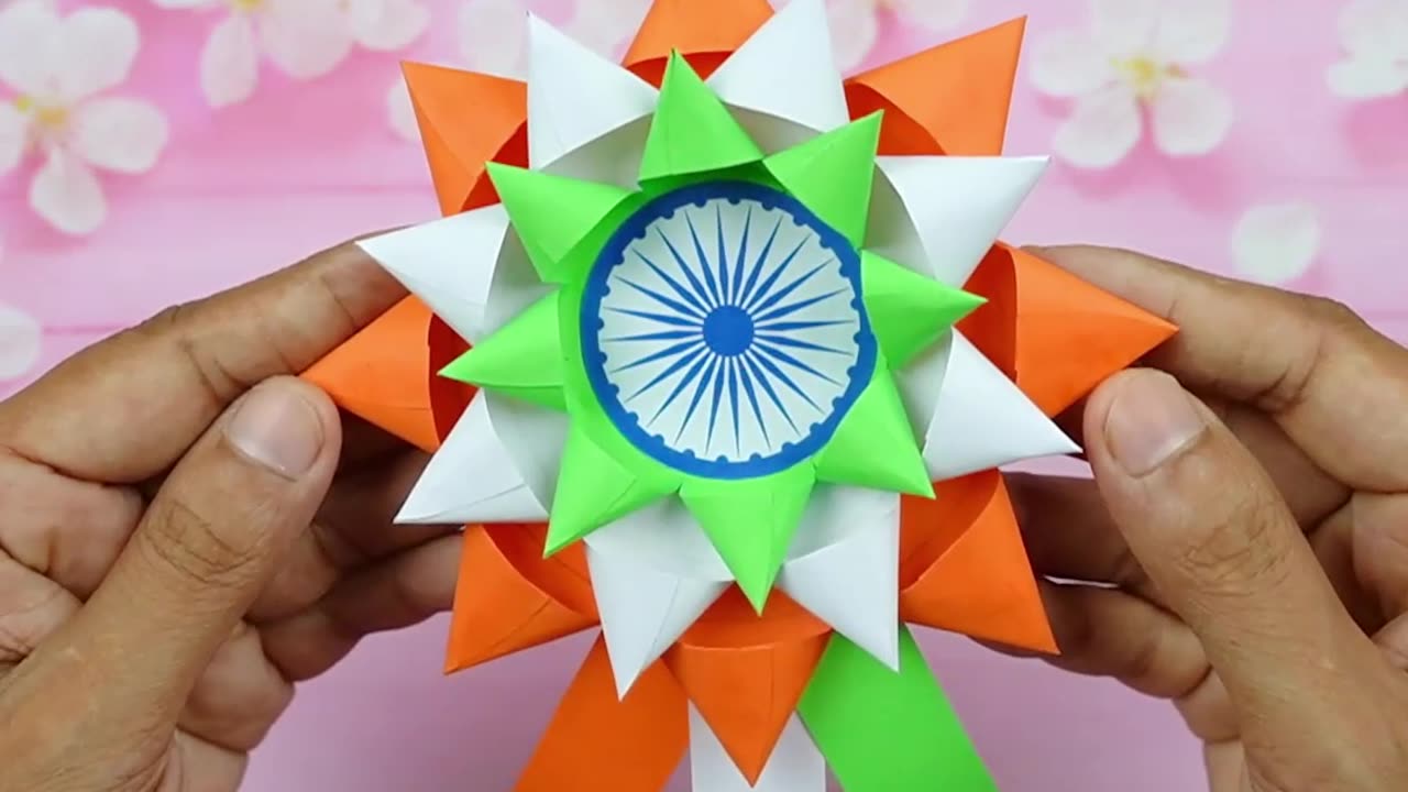 Tricolor Badge Making/Independence Day Crafts/Republic Day Crafts/Paper Things Easy