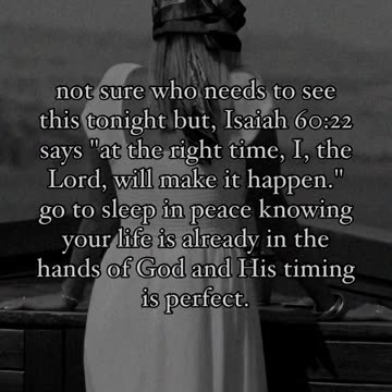 God timing is perfect