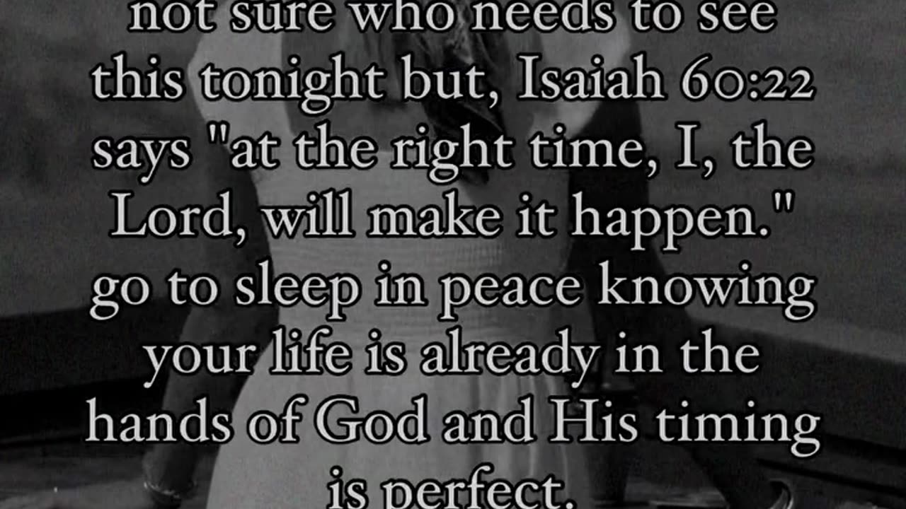 God timing is perfect