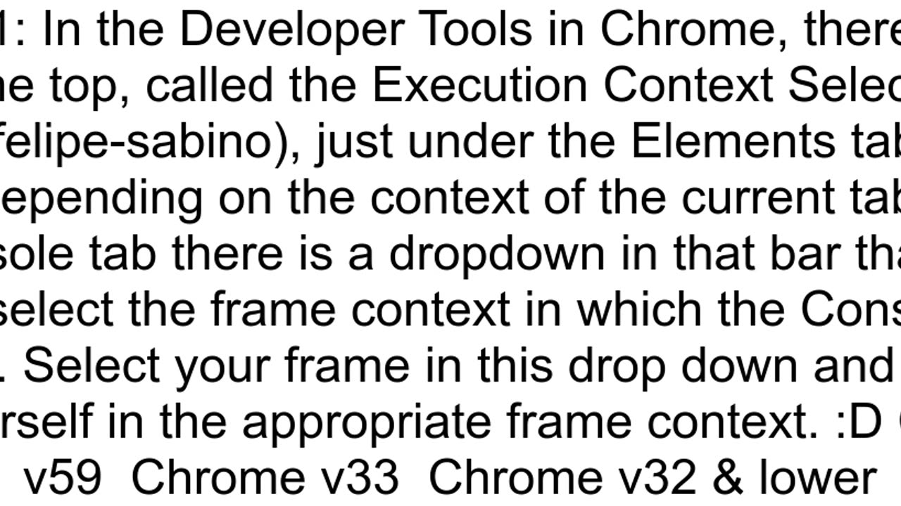 Debugging iframes with Chrome developer tools