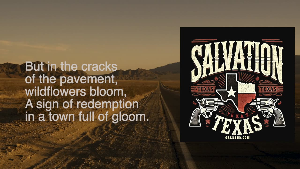 Salvation Texas - Lyric Video - Ghost Riff Riders - Mirage Texas