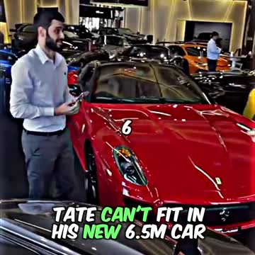 Tate can't fit in his NEW 6.5 Million Car