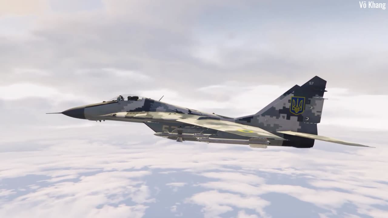 Mig-29A fulcrum 'Ghost of Kiev' fighter of the Ukrainian Air Force