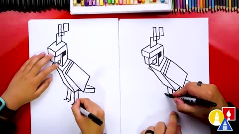 How To Draw A Minecraft Parrotp16