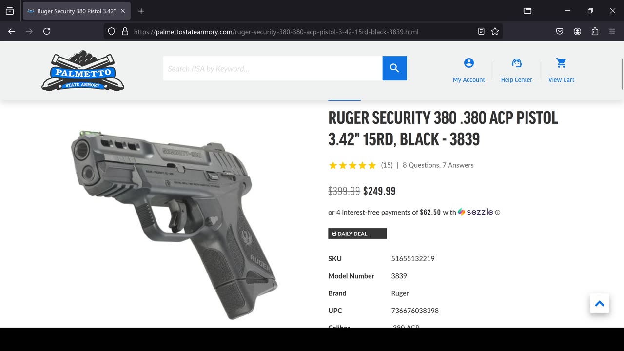 Ruger Security 380 on Order