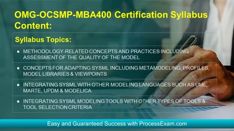 Secrets to Success in the OMG-OCSMP-MBA400 Certification Exam