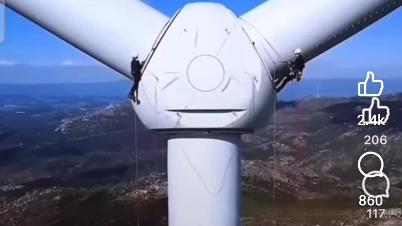 Wind turbines construction.