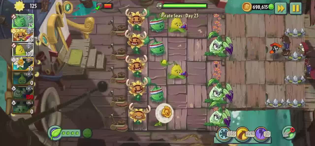 Plants vs Zombies 2 Pirate Seas - Day 23