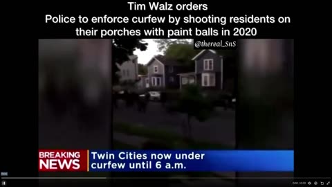 Gov. Tim Walz had his police use paintball guns to sh**t Minnesota residents