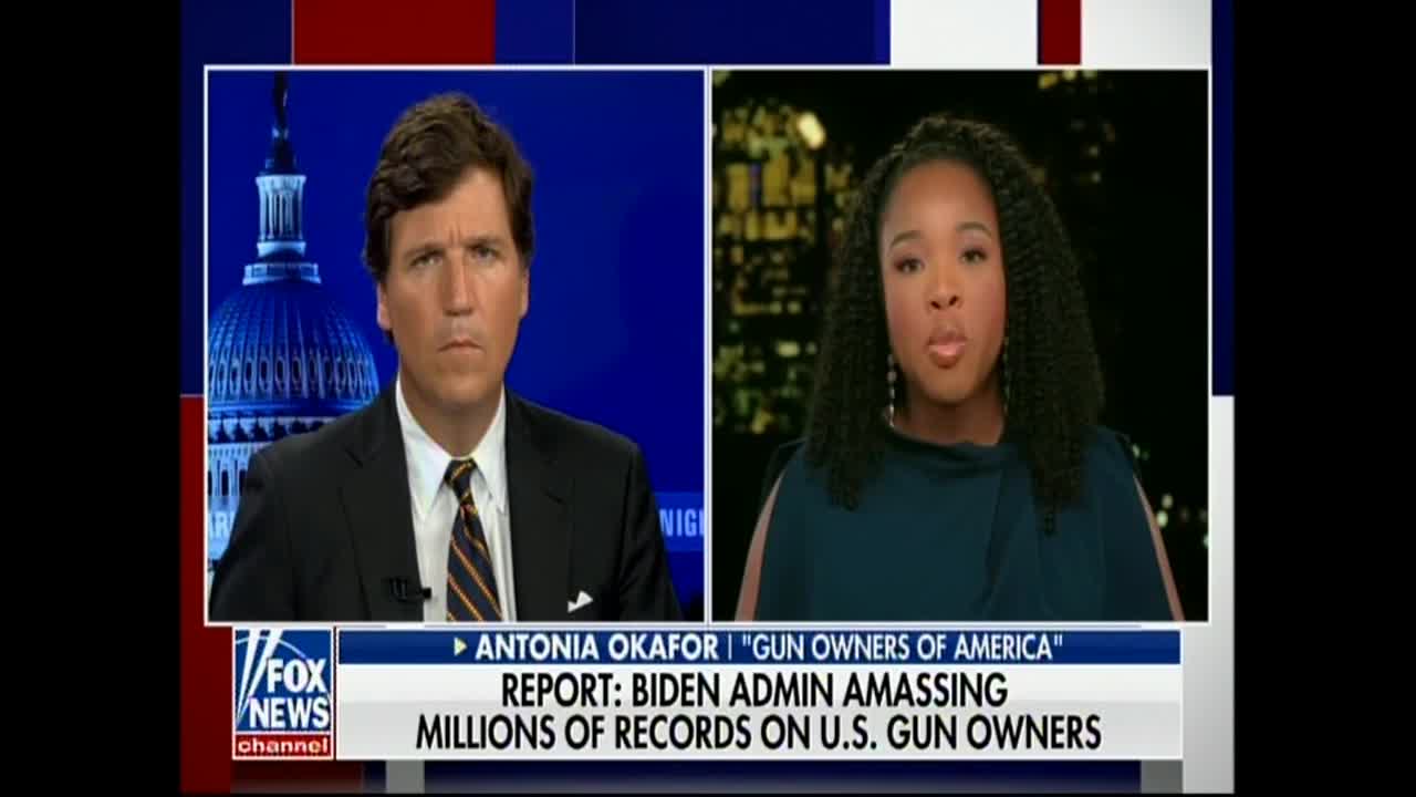 Tucker Carlson 2021-11-10 ATF Gun Crackdown Database with Antonia Okafor