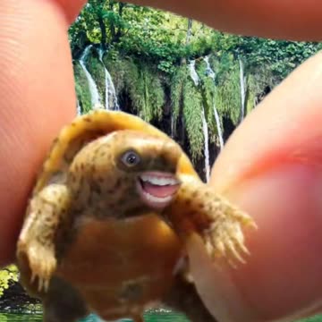 Baby Turtle Takes Flight