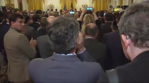 Jim Acosta Yelling Questions At Trump During W.H. Ceremony