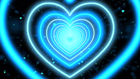 1131. Heart Background💙Love Heart Tunnel Background Video Loop Heart