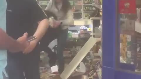 Drunk couple cause chaos in smoke shop in Paisley, Scotland