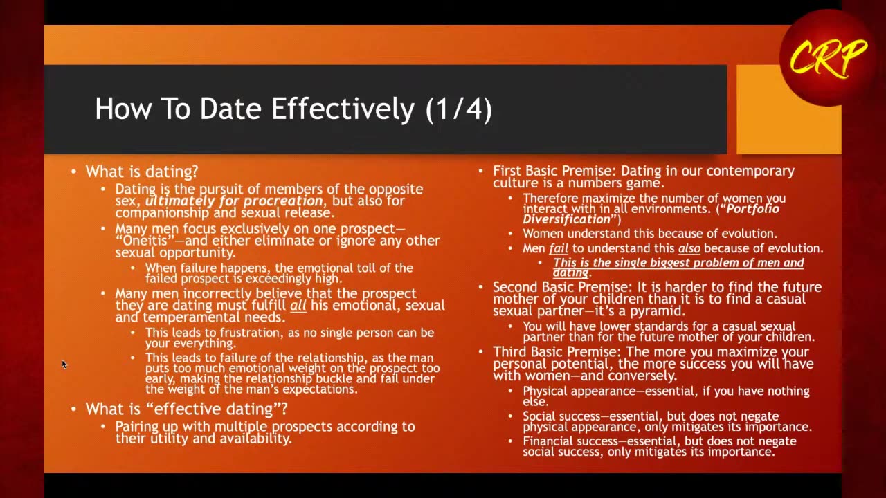 Weekly Webinar #84_ How To Date Effectively
