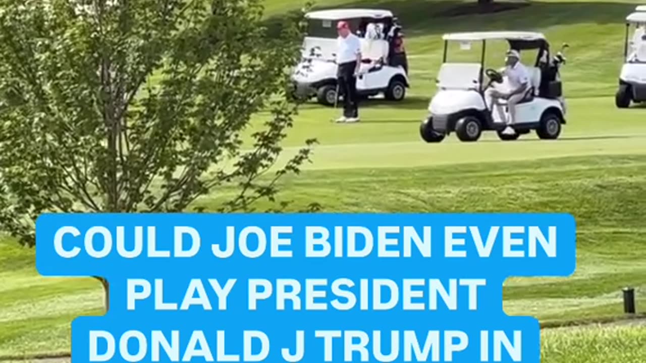 Donald J Trump playing golf