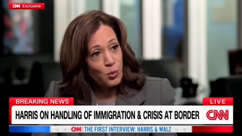 Kamala Harris Blames Border Crisis On Donald Trump