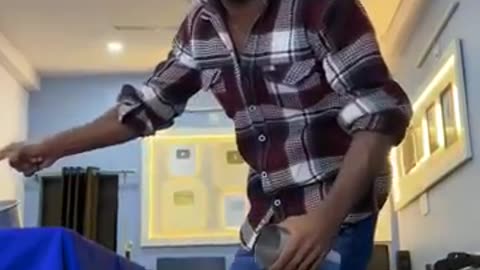 Men cat funny video