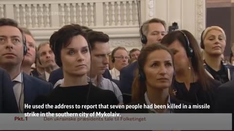 Zelenskyy addresses lawmakers in Denmark