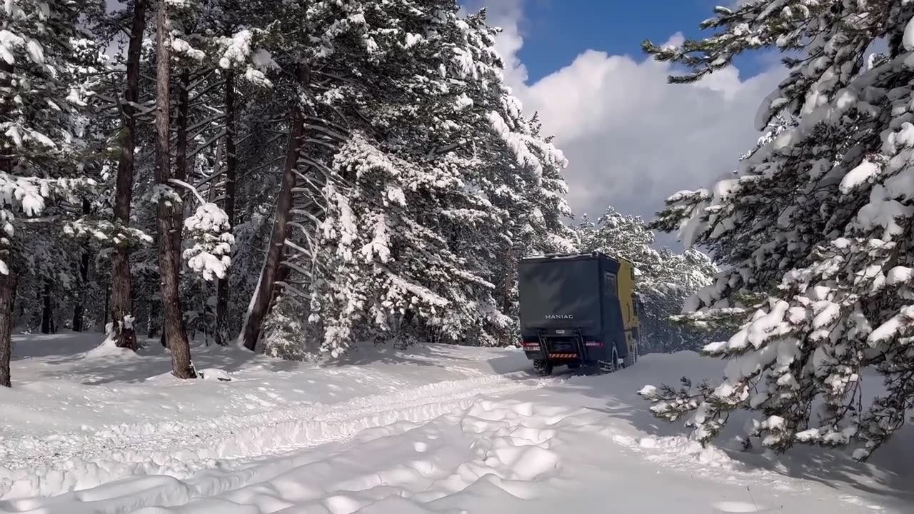 SNOW CAMPING IN THE STORM WITH OUR NEW INFLATABLE TENT