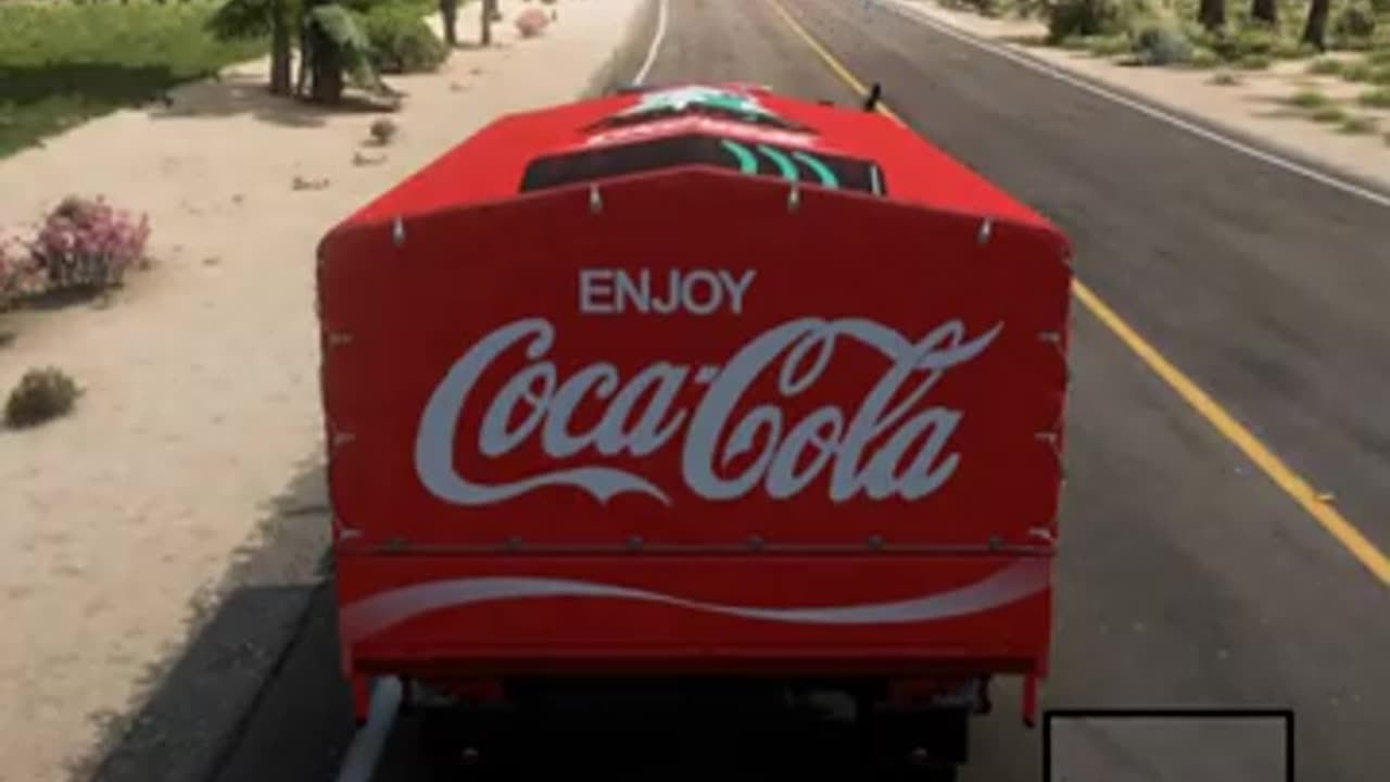 Drag racing with coca cola truck #Shorts