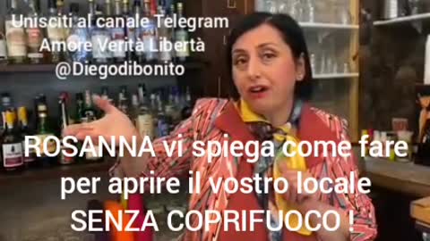 Rosanna Spatari eroina contro la dittatura sanitaria.